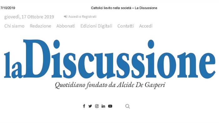 La Discussione, 17 ottobre 2019